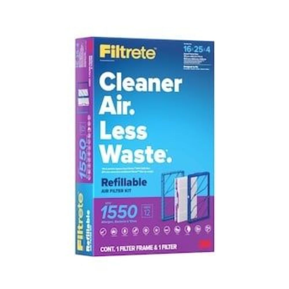 Filtrete 16 x 25 x 4 MERV 12 1550 MPR Allergen, Bacteria and Virus Refill Kit